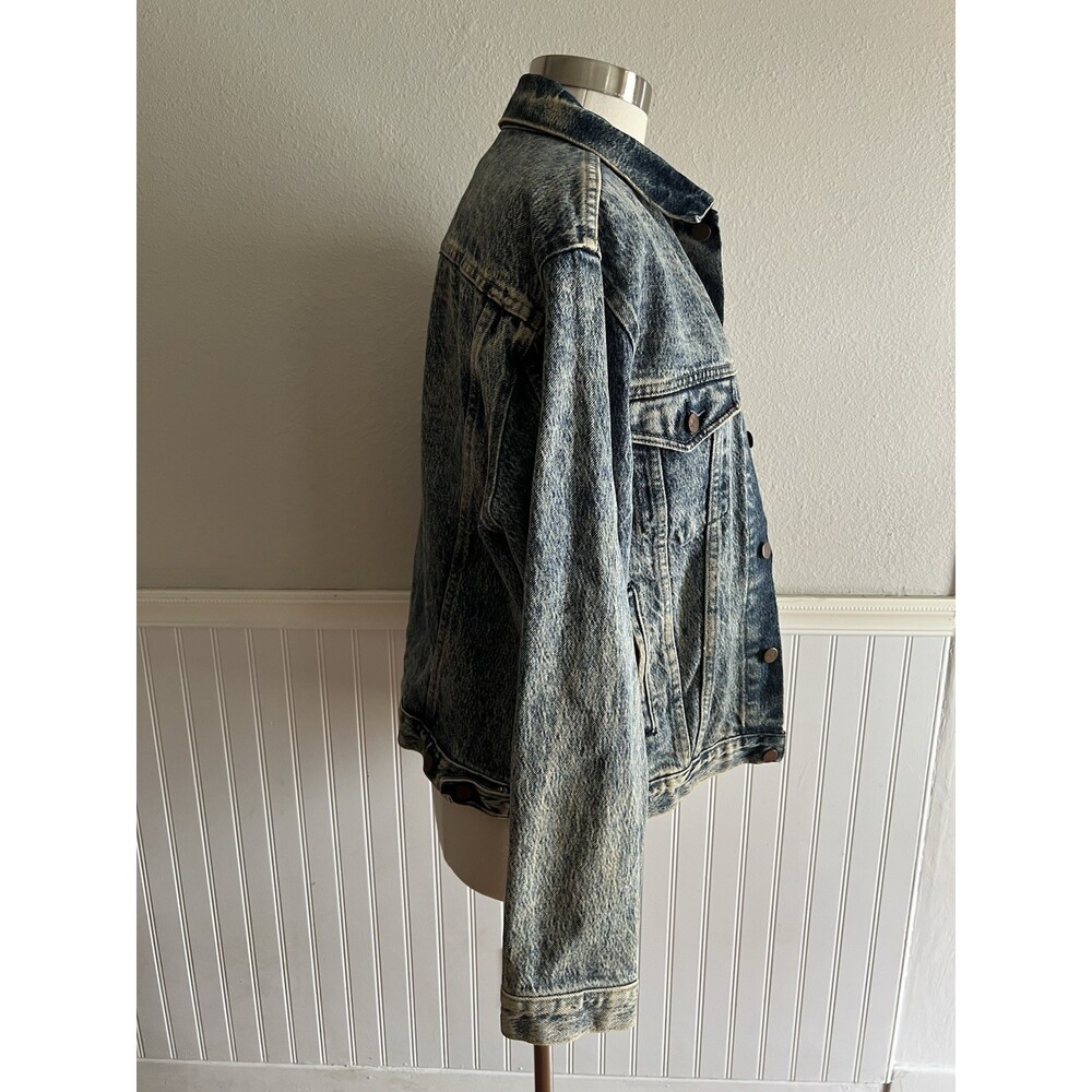 Vintage Men's Bristol Blues Acid Wash Denim Jacket Made in USA Large 44 - Picture 4 of 11